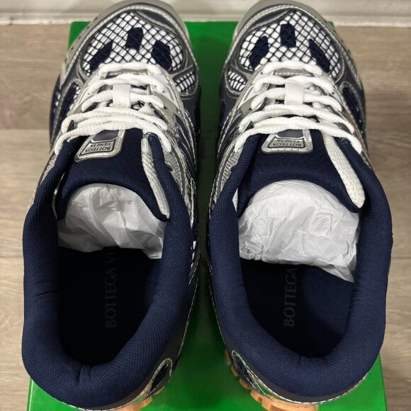 Bottega Veneta Men\'s Navy and Silver Trainers